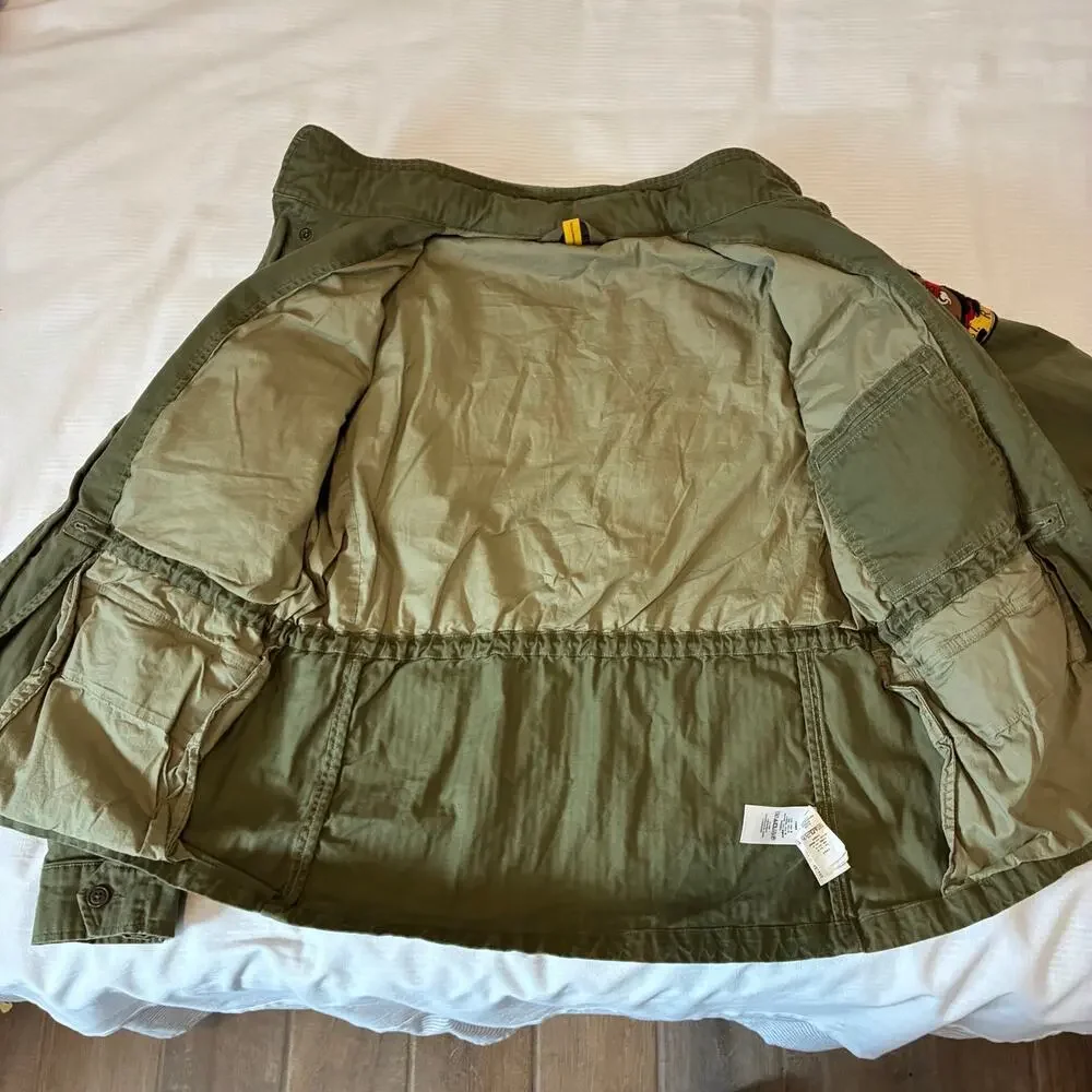 Polo Ralph Lauren M-65 Cotton Herringbone Field Jacket Mens XL Olive Drab